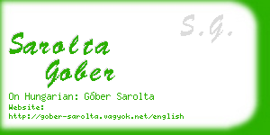 sarolta gober business card
